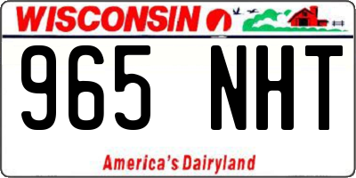 WI license plate 965NHT