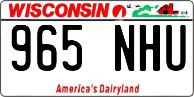 WI license plate 965NHU