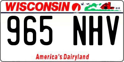 WI license plate 965NHV