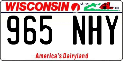 WI license plate 965NHY