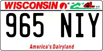 WI license plate 965NIY