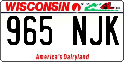 WI license plate 965NJK