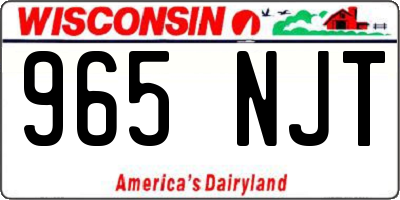 WI license plate 965NJT