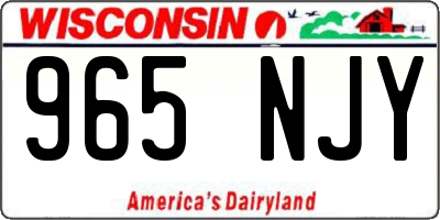 WI license plate 965NJY