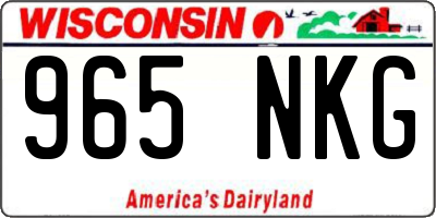 WI license plate 965NKG