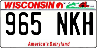 WI license plate 965NKH