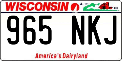 WI license plate 965NKJ