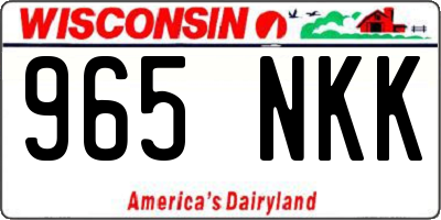 WI license plate 965NKK