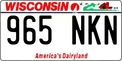 WI license plate 965NKN