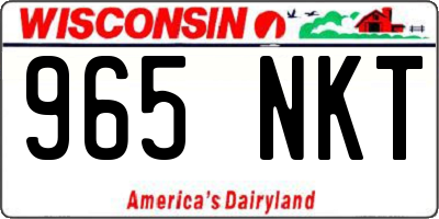 WI license plate 965NKT
