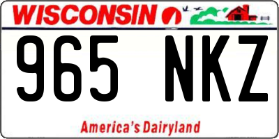 WI license plate 965NKZ