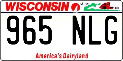 WI license plate 965NLG