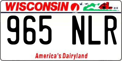WI license plate 965NLR