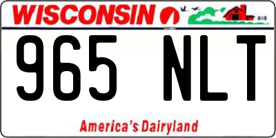 WI license plate 965NLT
