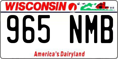 WI license plate 965NMB