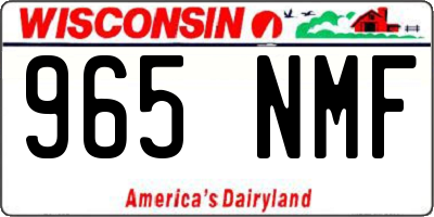 WI license plate 965NMF