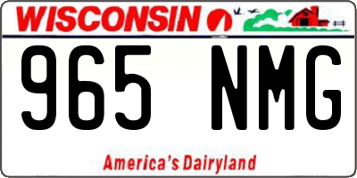 WI license plate 965NMG