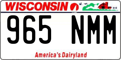 WI license plate 965NMM
