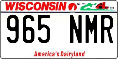 WI license plate 965NMR