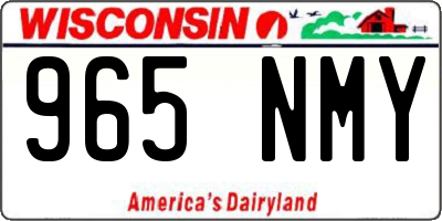 WI license plate 965NMY
