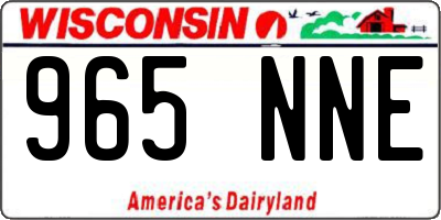 WI license plate 965NNE