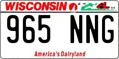 WI license plate 965NNG