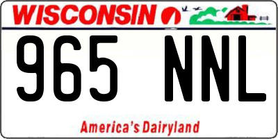 WI license plate 965NNL
