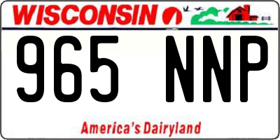 WI license plate 965NNP