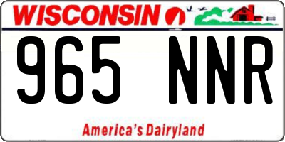 WI license plate 965NNR