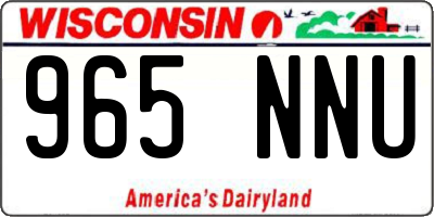 WI license plate 965NNU