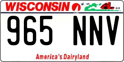 WI license plate 965NNV