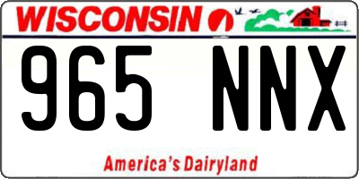 WI license plate 965NNX