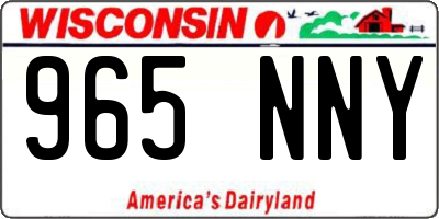 WI license plate 965NNY