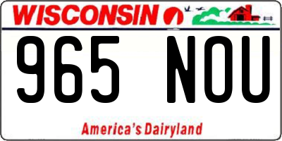 WI license plate 965NOU