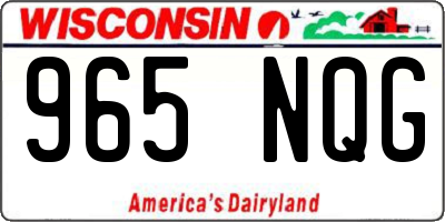 WI license plate 965NQG
