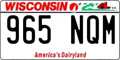 WI license plate 965NQM
