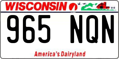 WI license plate 965NQN