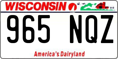 WI license plate 965NQZ