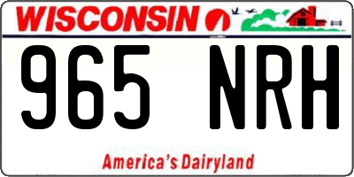 WI license plate 965NRH