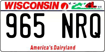 WI license plate 965NRQ