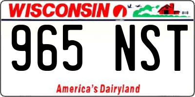 WI license plate 965NST