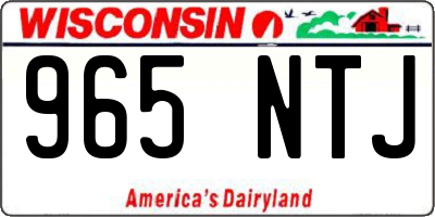 WI license plate 965NTJ