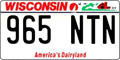 WI license plate 965NTN