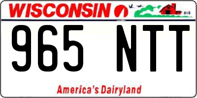 WI license plate 965NTT
