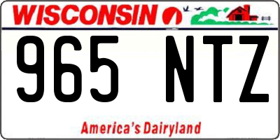 WI license plate 965NTZ