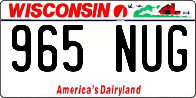 WI license plate 965NUG