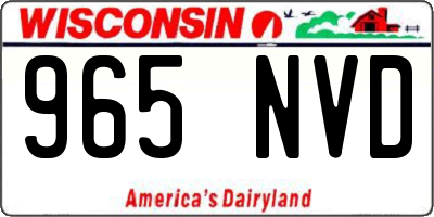WI license plate 965NVD