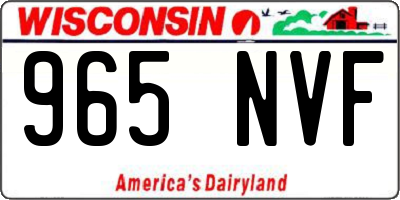 WI license plate 965NVF