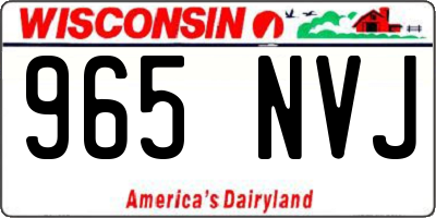 WI license plate 965NVJ