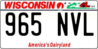 WI license plate 965NVL